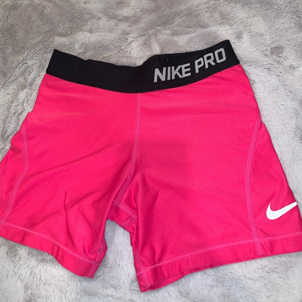 Nike Pro athletic shorts.